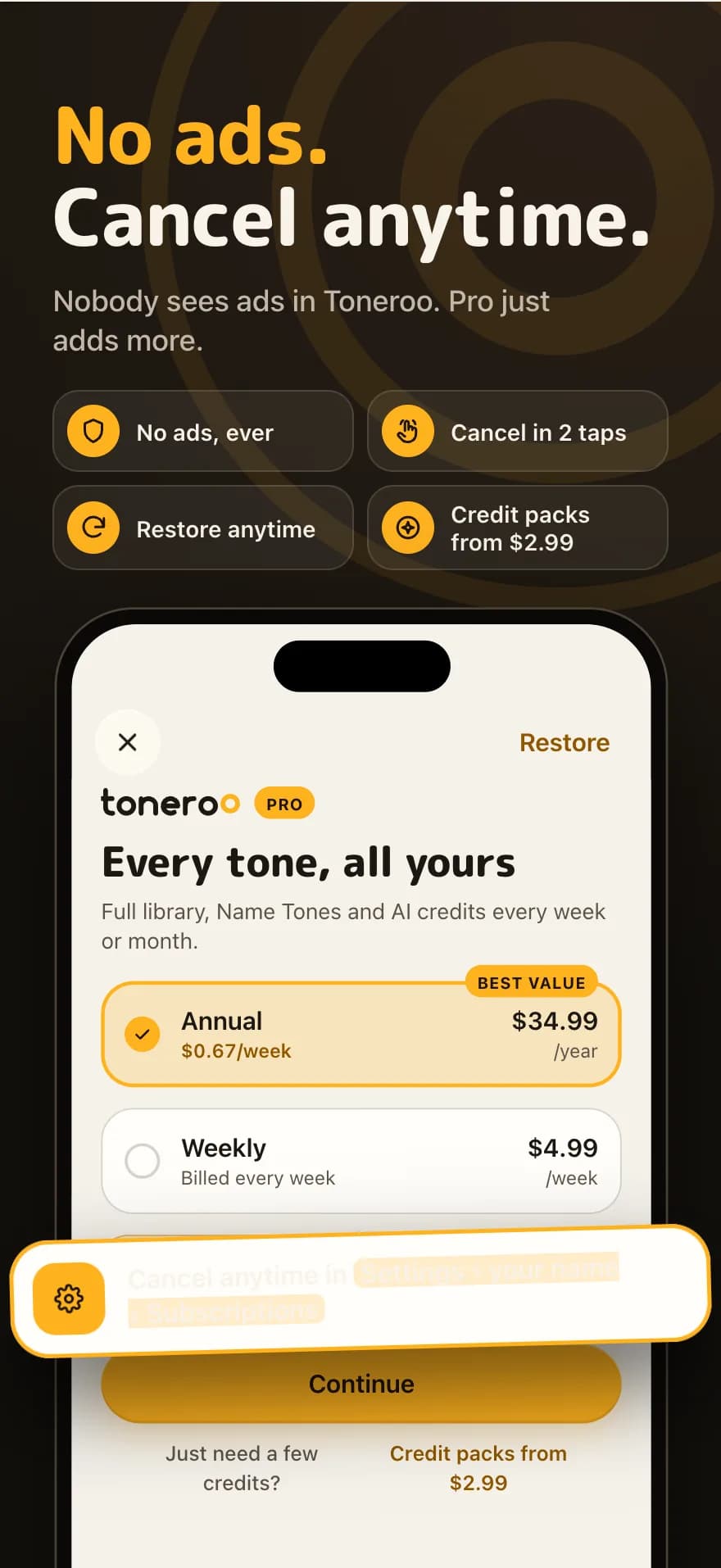 Toneroo App Store screenshot 8